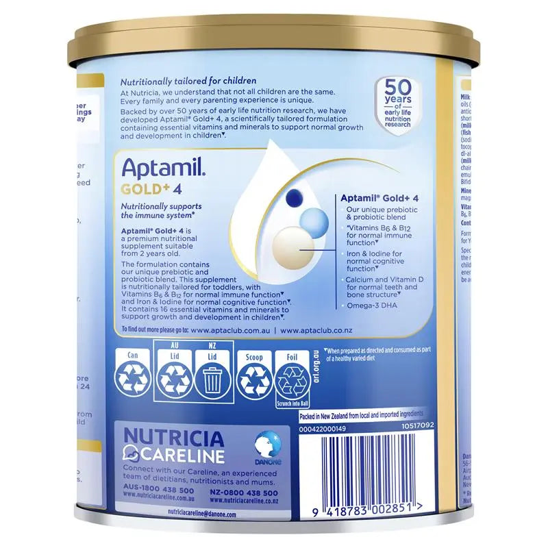Aptamil Gold+ 4 Junior Nutritional Supplement Milk Drink 900g