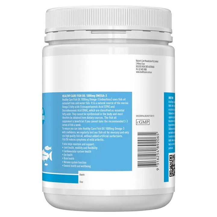 Healthy Care Fish Oil 1000mg Omega-3 400 capsules