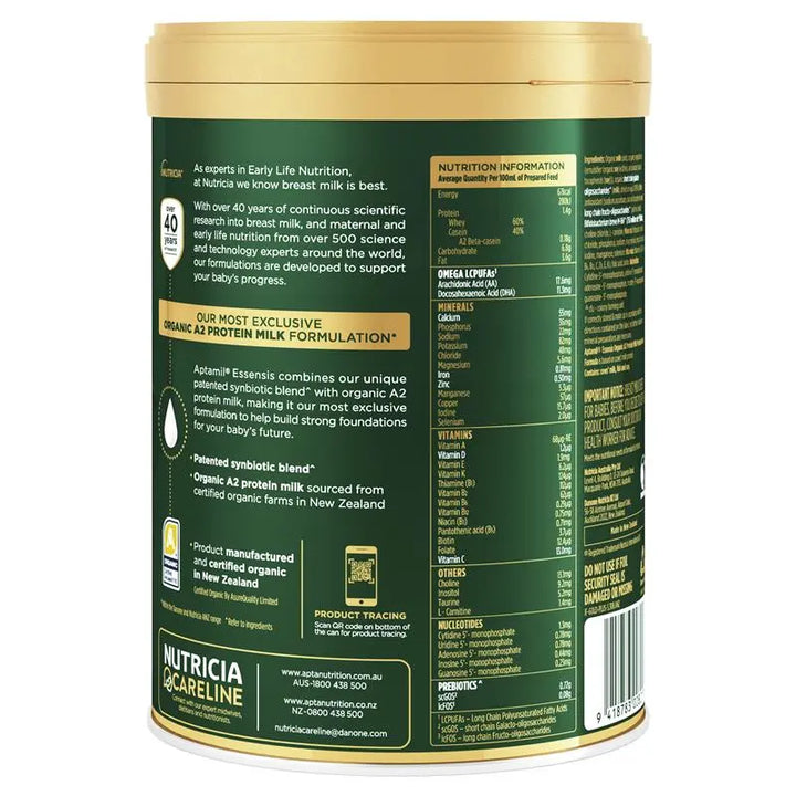 Aptamil Essensis Organic A2 Protein Stage 1 900g