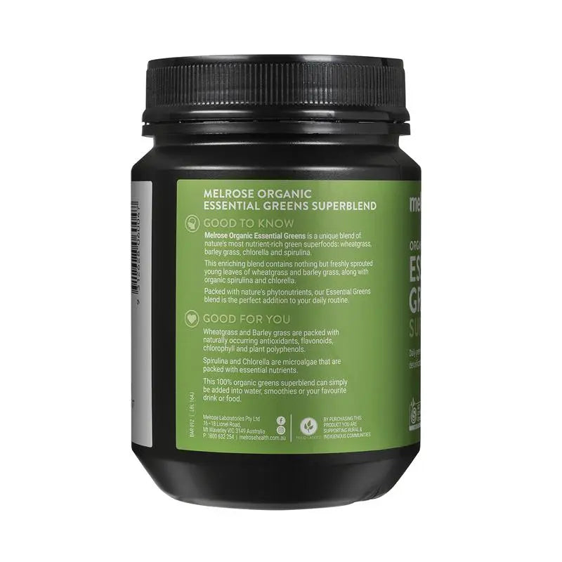 Melrose Organic Essential Greens Powder 200g