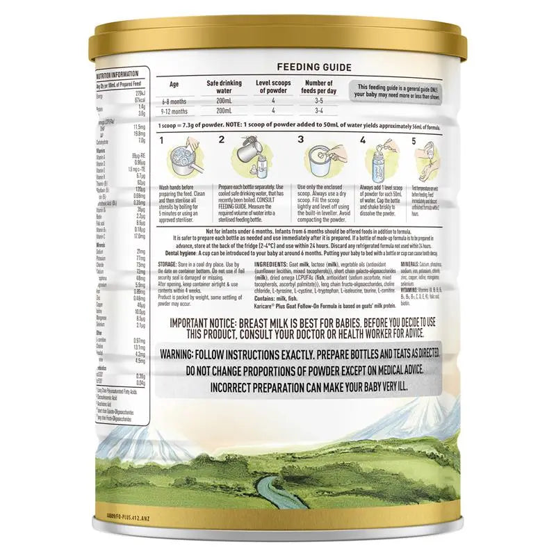 Karicare Goat Milk Stage 2 Follow On Formula 900g