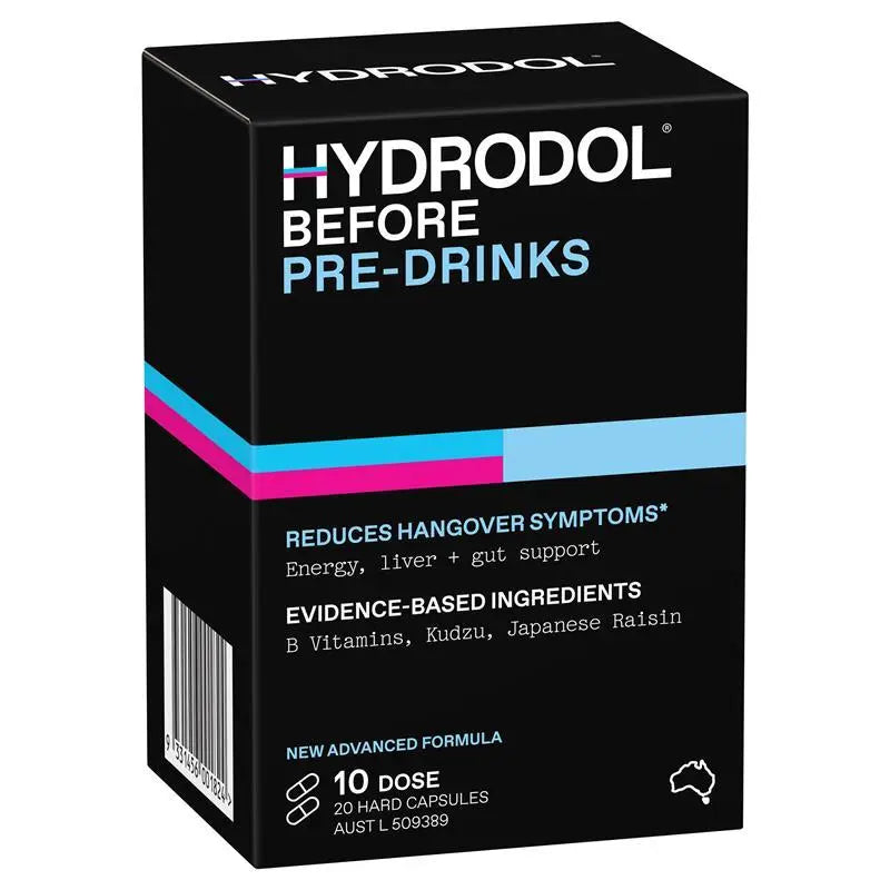 Hydrodol 饮酒前补充剂 10次用量 20粒胶囊