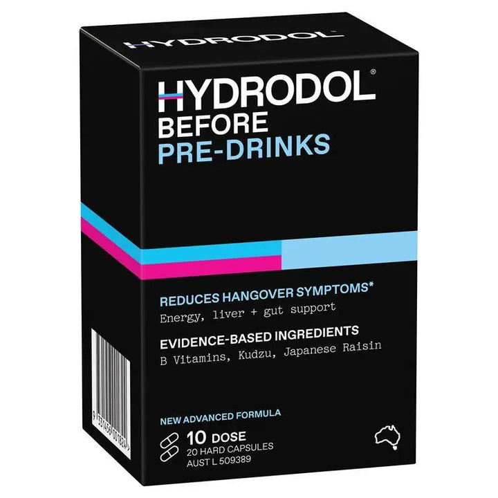 Hydrodol 饮酒前补充剂 10次用量 20粒胶囊