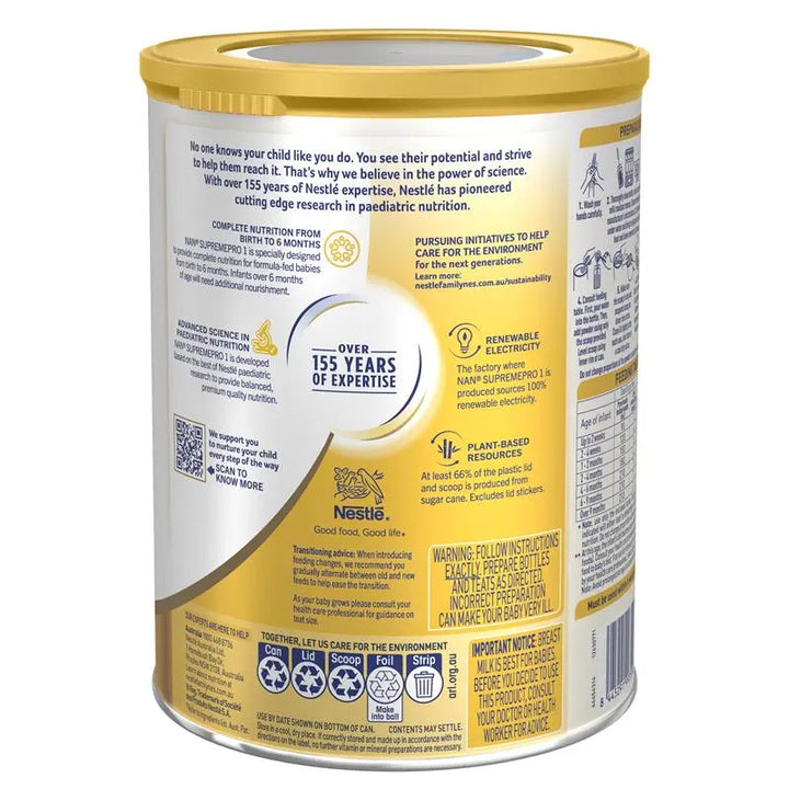 Nestlé NAN SUPREMEpro 1 Premium Starter Baby Infant Formula Powder 800g