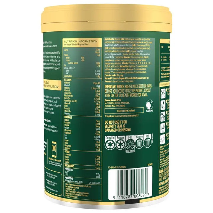 Aptamil Essensis Organic A2 Protein Stage 2 900g