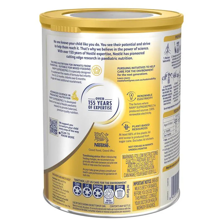Nestlé NAN SUPREMEpro 2 Premium Baby Follow-on Formula Powder 800g