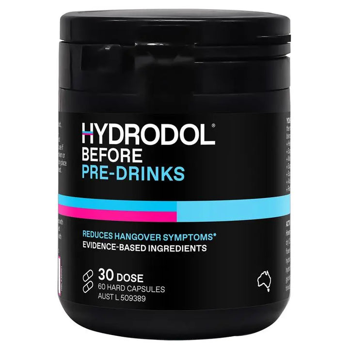 Hydrodol 饮酒前配方 30次用量 60粒胶囊