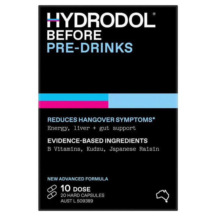 Hydrodol 饮酒前补充剂 10次用量 20粒胶囊