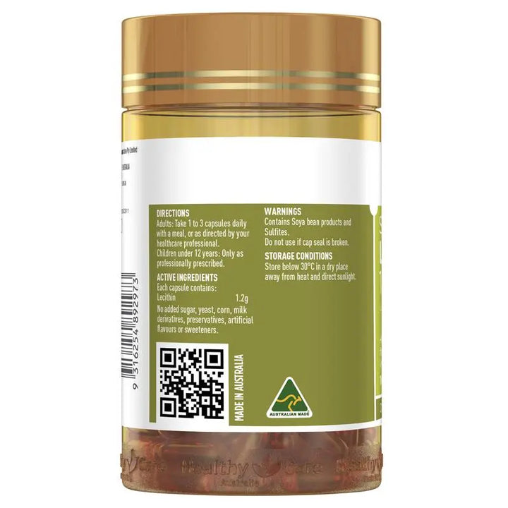 Healthy Care Super Lecithin 1200mg 100 Capsules