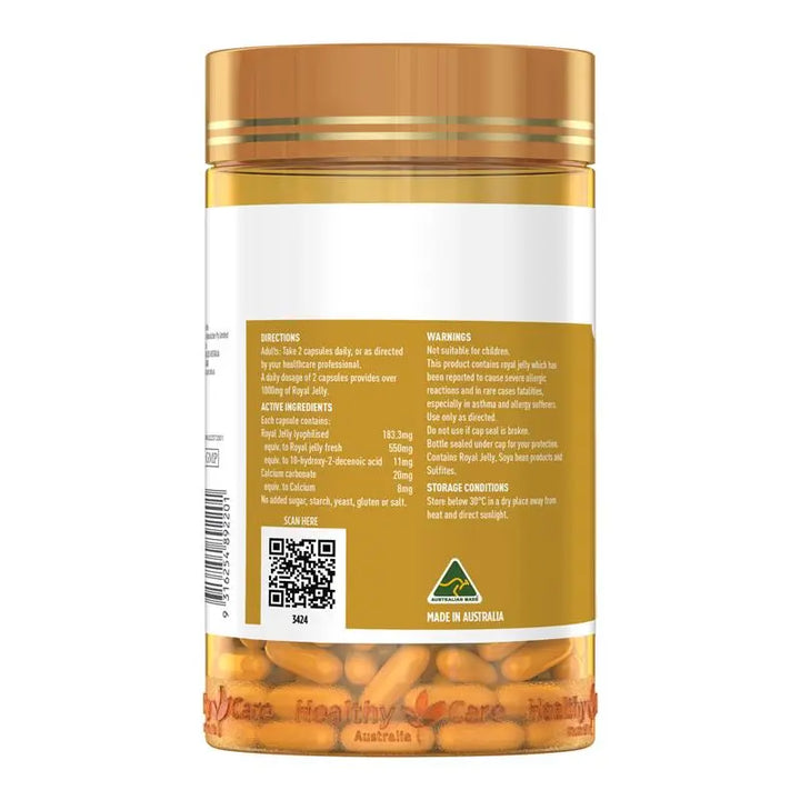 Healthy Care Premium Royal Jelly 1000mg 365 Capsules
