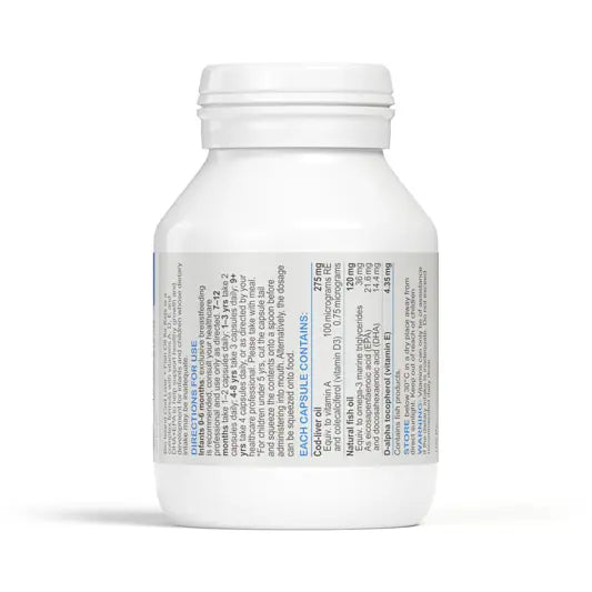 Bio Island Cod Liver + Fish Oil Kids 90 Capsules