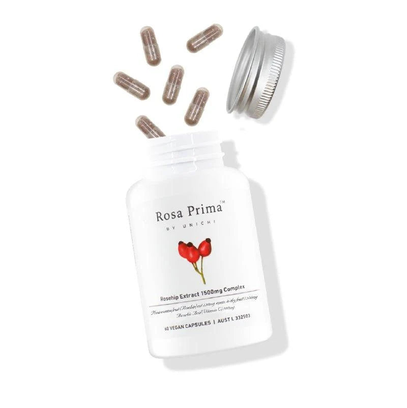 Unichi Rosa Prima Rosehip Extract 1500MG Complex 60 Capsules