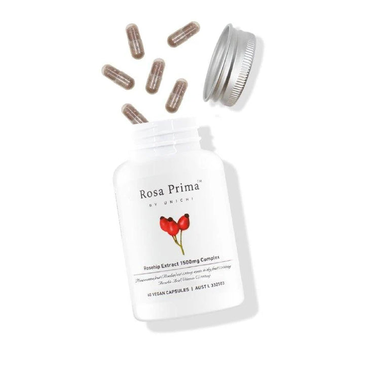 Unichi Rosa Prima Rosehip Extract 1500MG Complex 60 Capsules