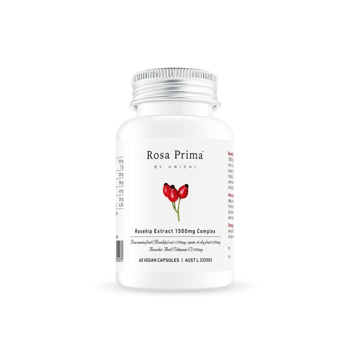 Unichi Rosa Prima Rosehip Extract 1500MG Complex 60 Capsules